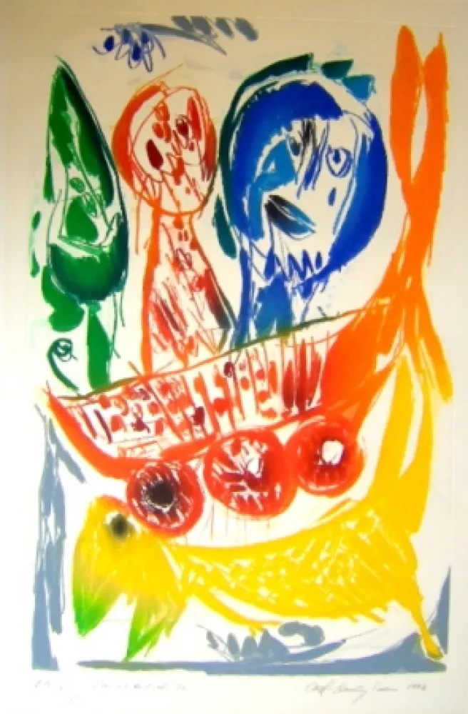 Aguatinta Pedersen - Chariot du ciel