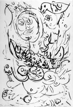 Aguafuerte Pedersen - Chariot du soleil