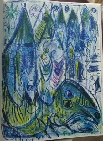 Litografía Pedersen - Fantasiens Slot (The Palace of Fantasy)