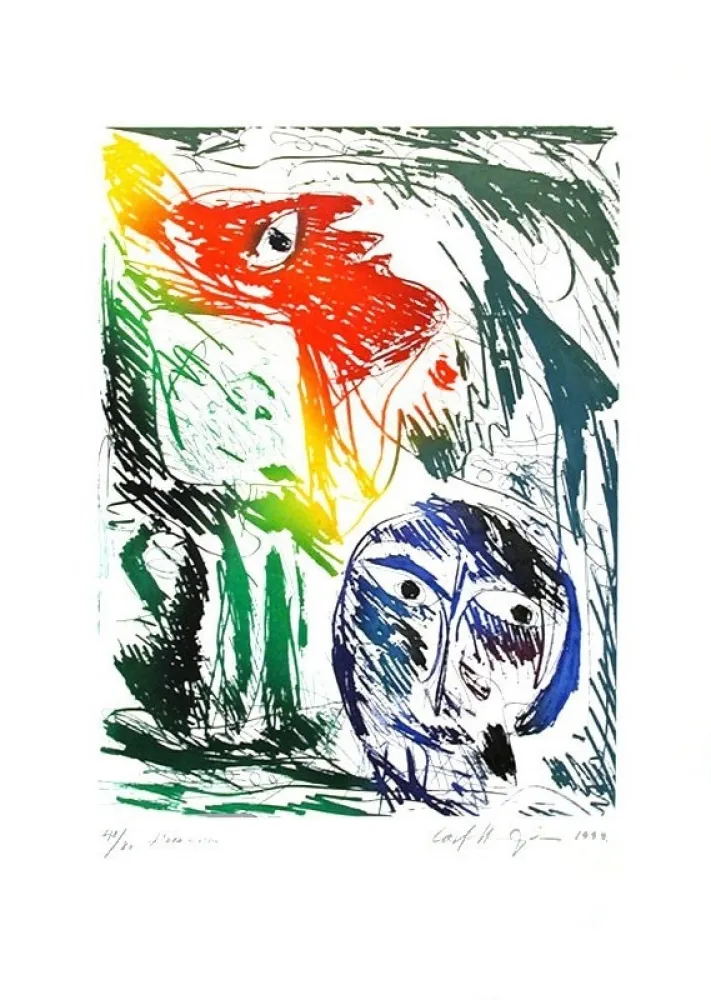 Grabado Pedersen - L'adoration