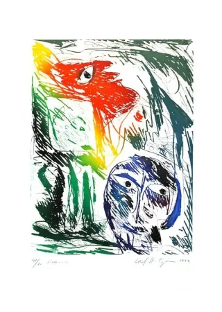 Grabado Pedersen - L'adoration