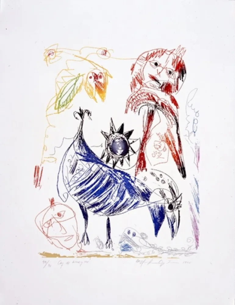 Aguafuerte Pedersen - Le coq de Bruyère