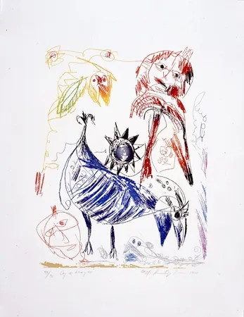 Aguafuerte Pedersen - Le coq de Bruyère