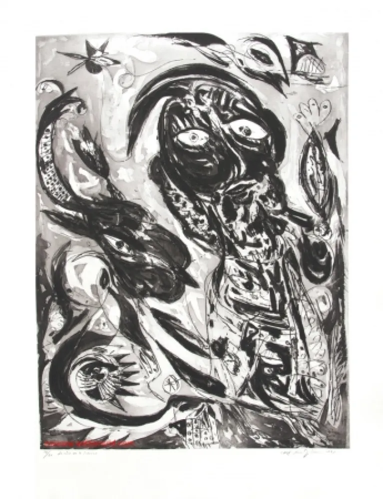 Aguafuerte Y Aguatinta Pedersen - Le rêve de la licorne N