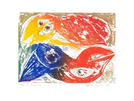 Grabado Pedersen - LES INSÉPARABLES