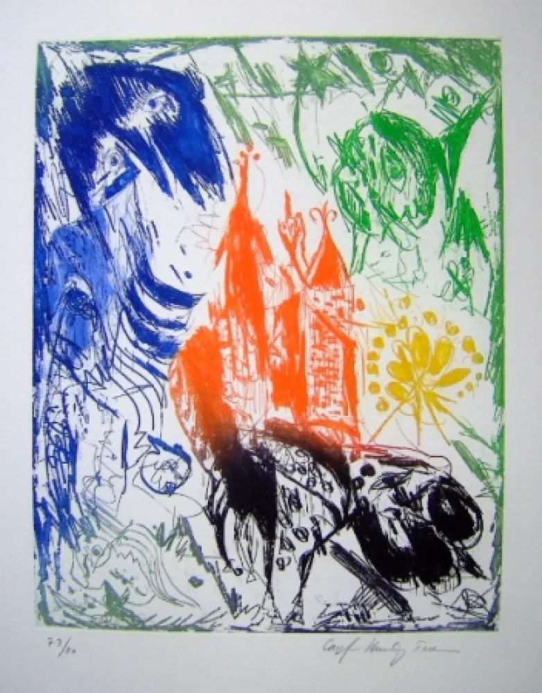 Aguatinta Pedersen - L'Ile d'elle IV