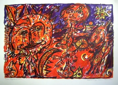 Litografía Pedersen - Mayalegende Nr 1