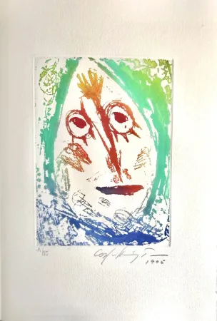 Litografía Pedersen - Quatre chansons pour un château de Puisaye