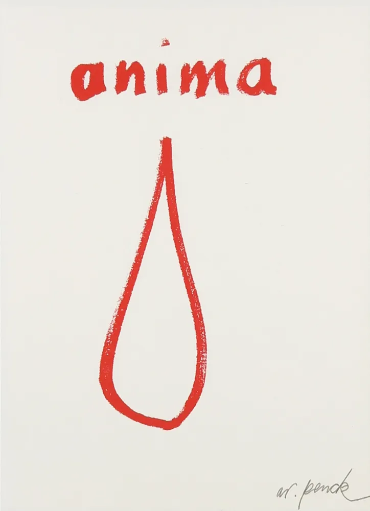 Litografía Penck - Anima