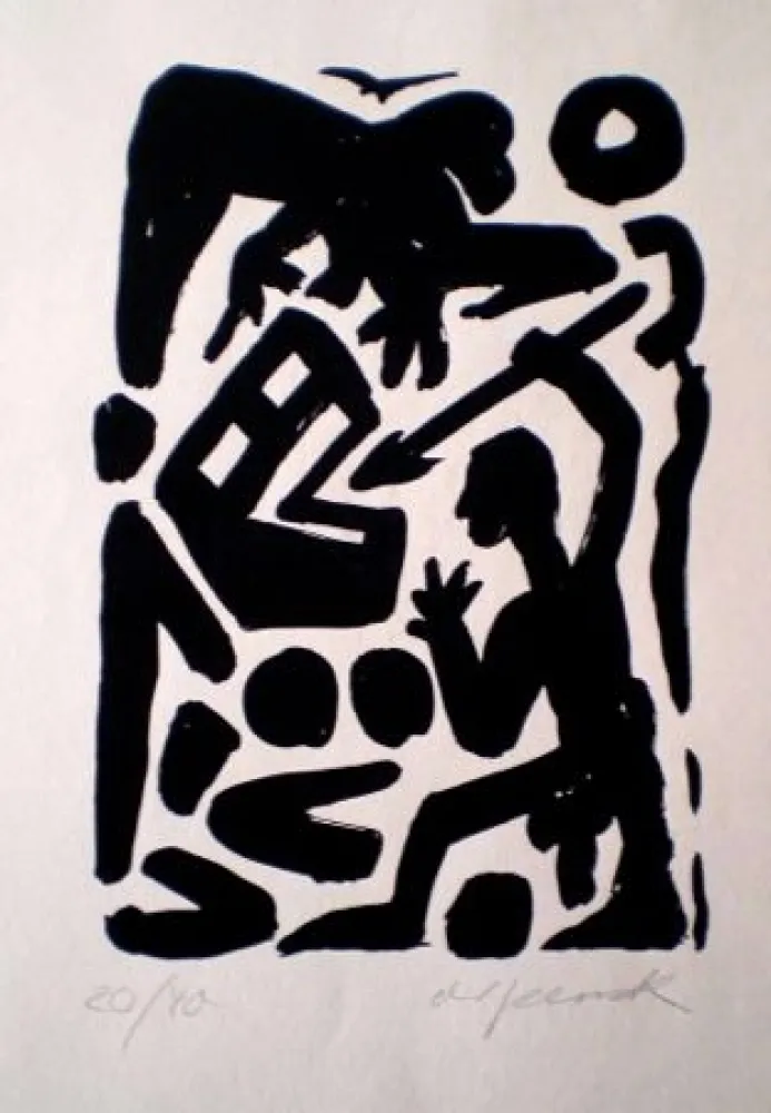 Litografía Penck - Untitled 6