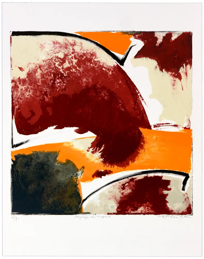 Litografía Péneau - Paysage au Hasard