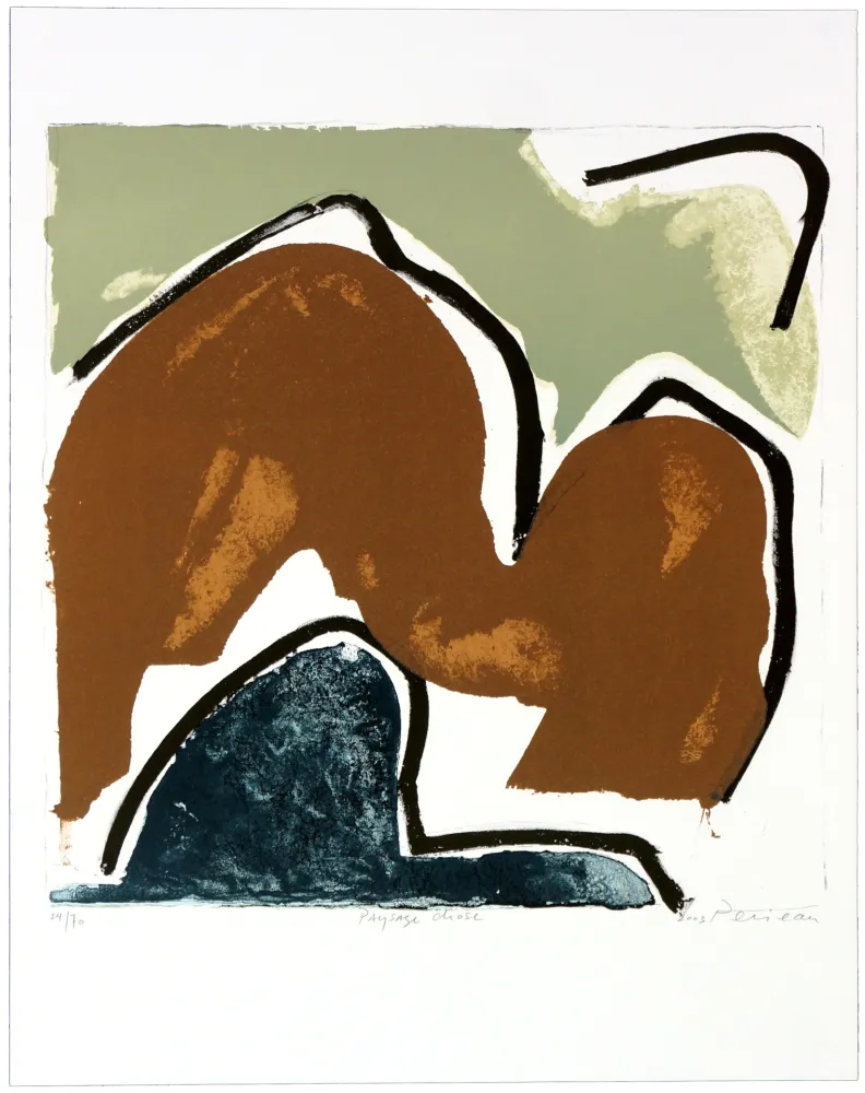 Litografía Péneau - Paysage chose