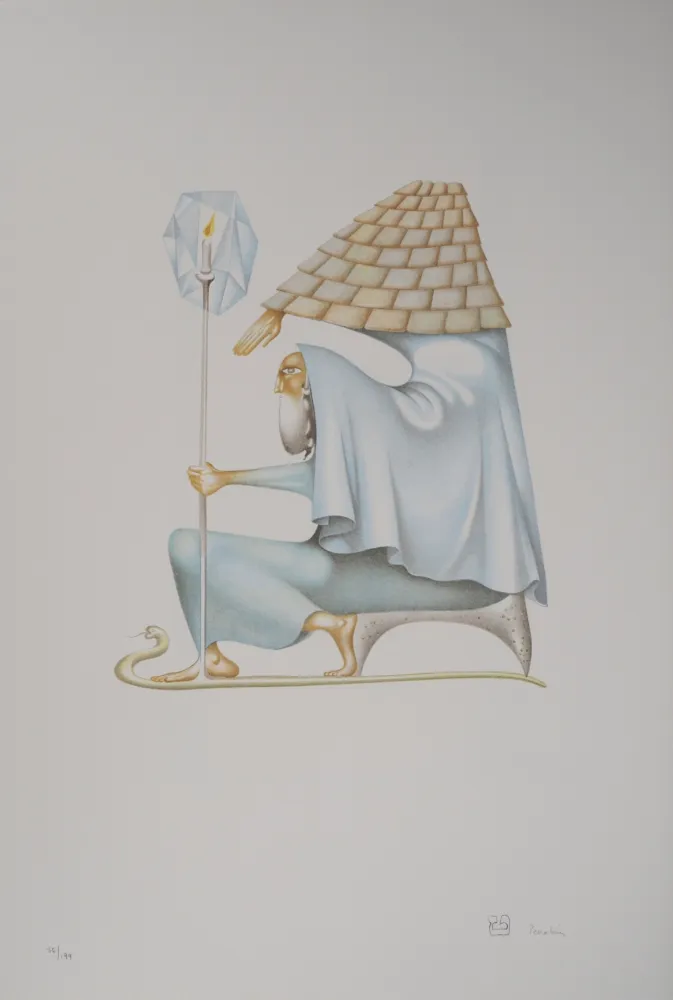 Litografía Pérahim - L'Alphabet Hébreu : le conseil du sage