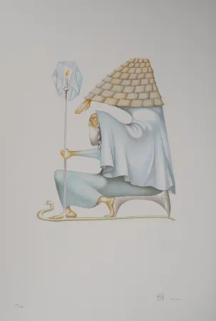 Litografía Pérahim - L'Alphabet Hébreu : le conseil du sage