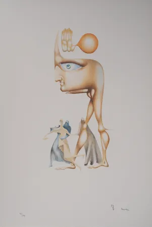 Litografía Pérahim - L'Alphabet Hébreu : le Protecteur