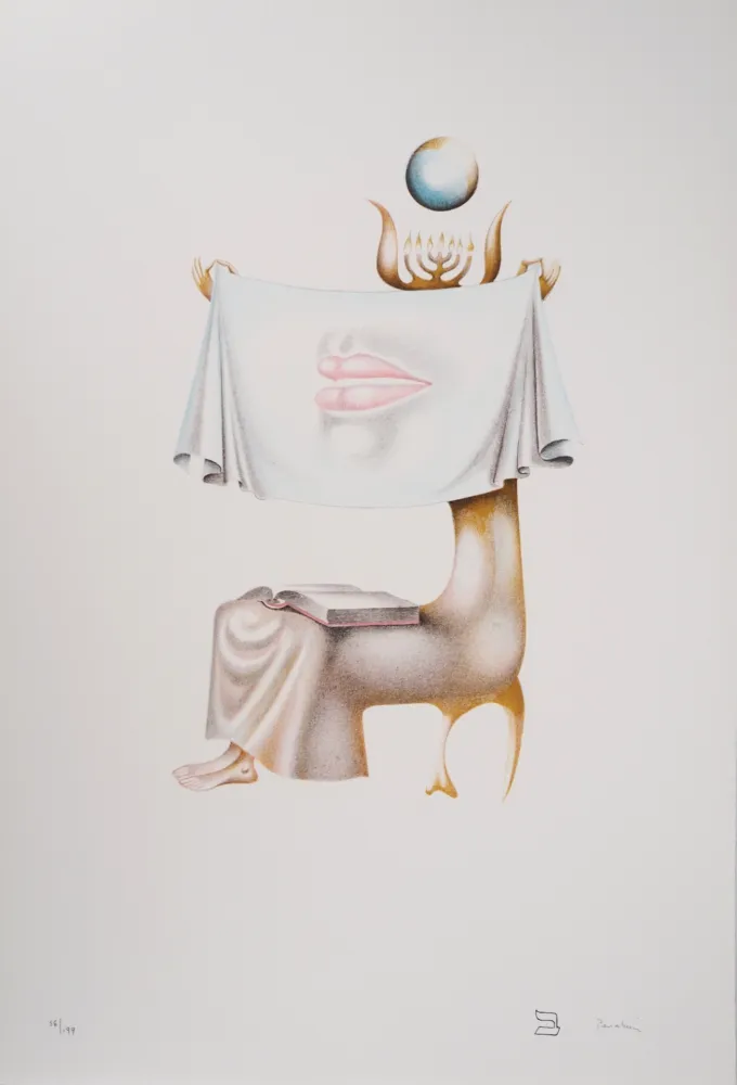 Litografía Pérahim - L'Alphabet Hébreu : Lecture sacrée