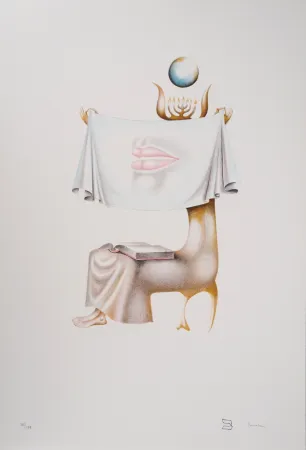 Litografía Pérahim - L'Alphabet Hébreu : Lecture sacrée