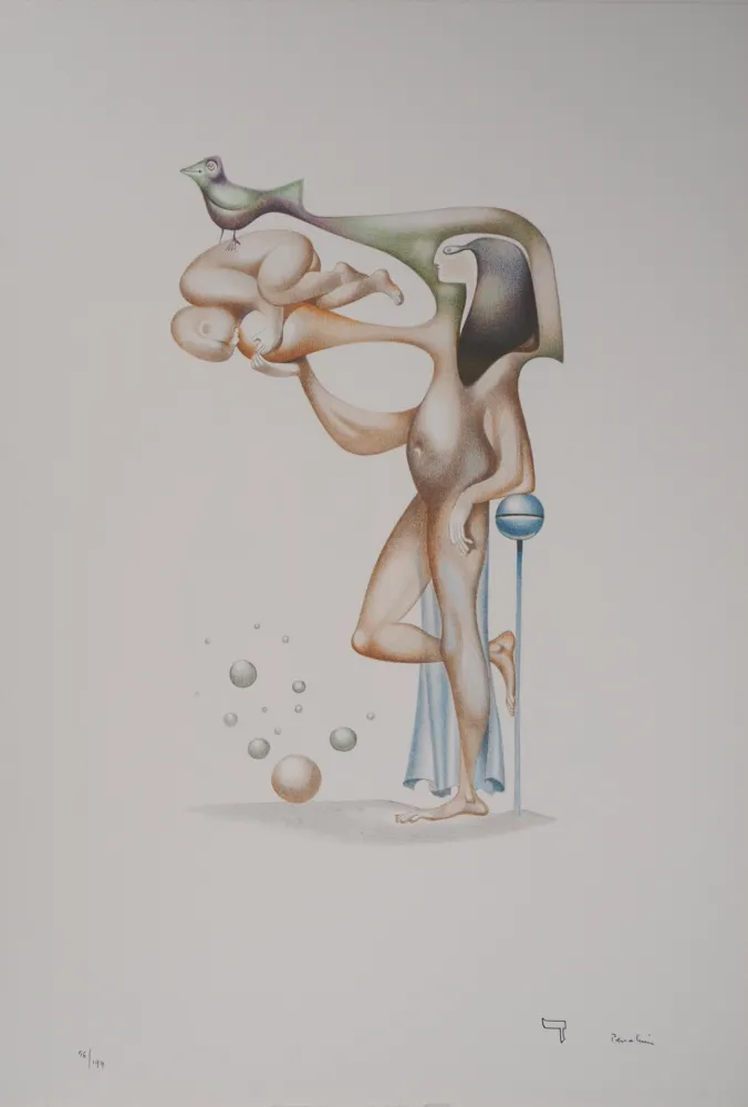 Litografía Pérahim - L'Alphabet Hébreu : Maternité Egyptienne