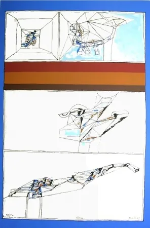 Litografía Perilli - Aktion