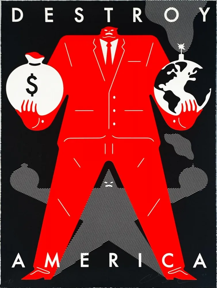 Serigrafía Peterson - Destroy America (Black)