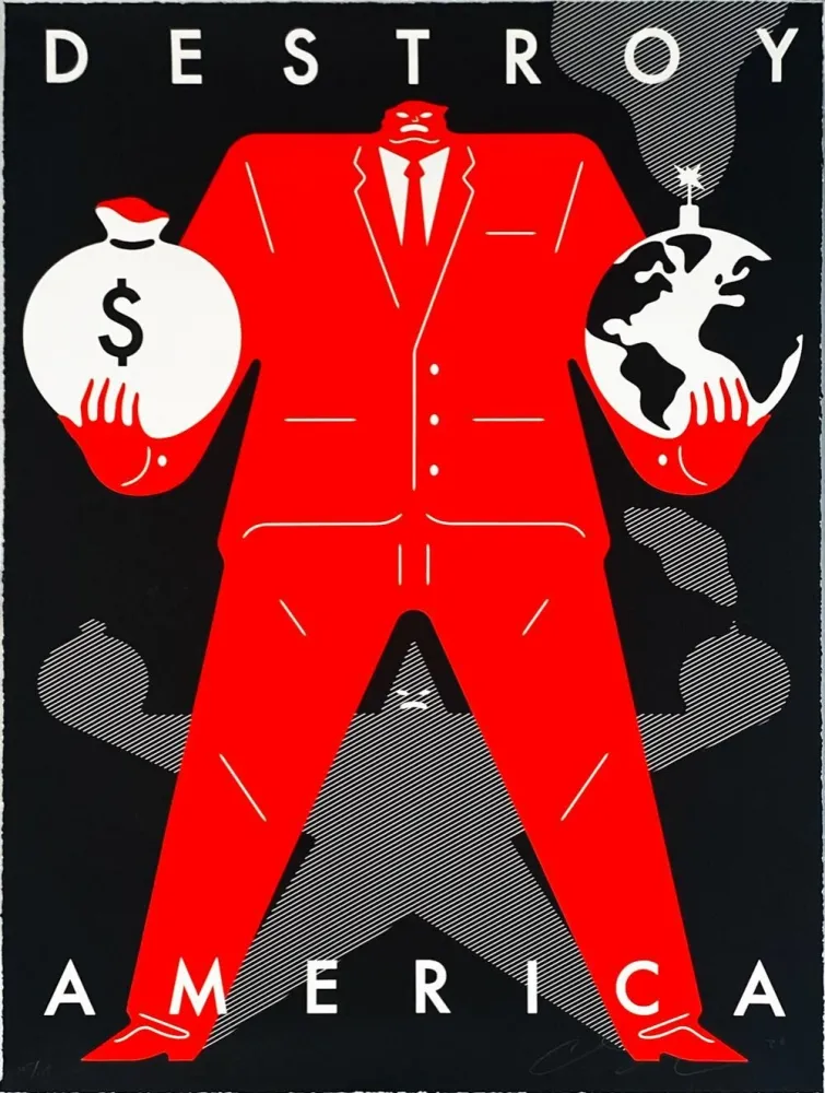 Serigrafía Peterson - Destroy America (Black)