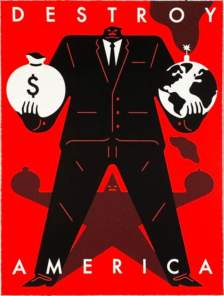 Serigrafía Peterson - Destroy America (Red)