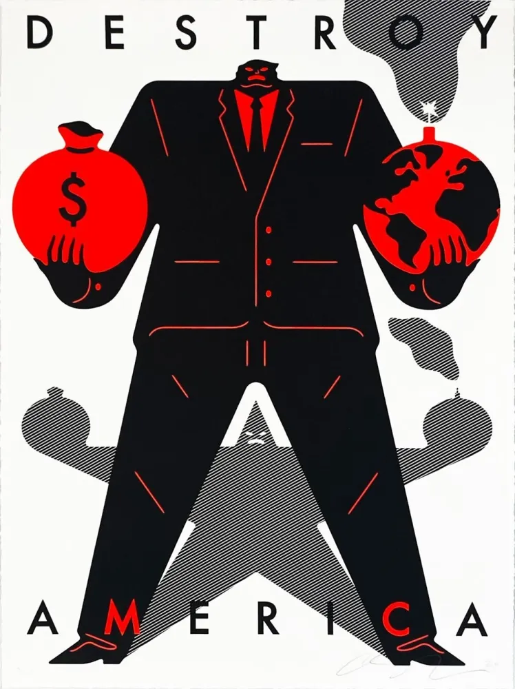 Serigrafía Peterson - Destroy America (White)