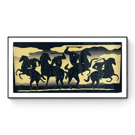 Serigrafía Peterson - THE FOUR HORSEMAN (Gold)