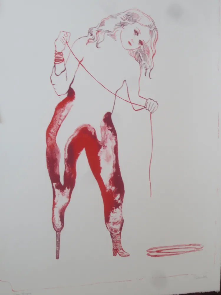 Litografía Pétrovitch - Sur un pied