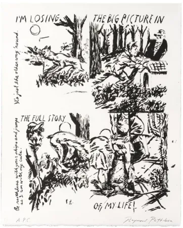 Litografía Pettibon - I’m Losing The Big Picture In The Full Story Of My Life