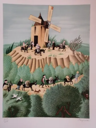 Litografía Peynet - Le Secret de Maitre Cornille