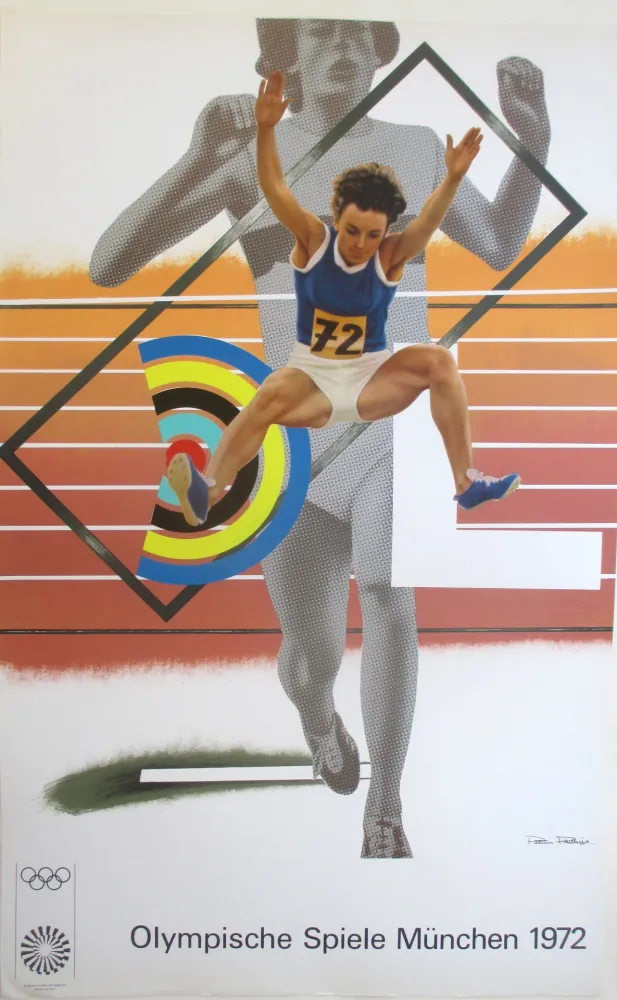 Litografía Phillips - OL 1972 - original colourlitograph