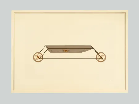 Litografía Piacentino - Vehicle sculpture. Wall sculpture (e)