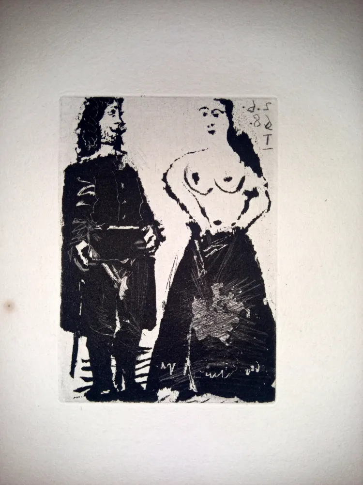 Aguatinta Picasso - 2 Junio 1968 I