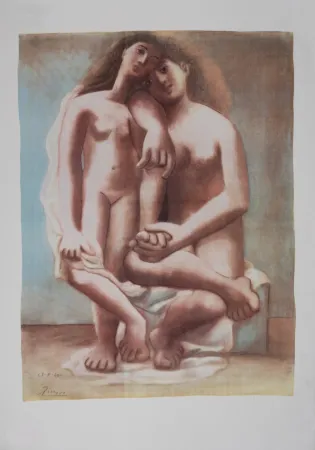 Litografía Picasso (After) - Deux Nus, 1946