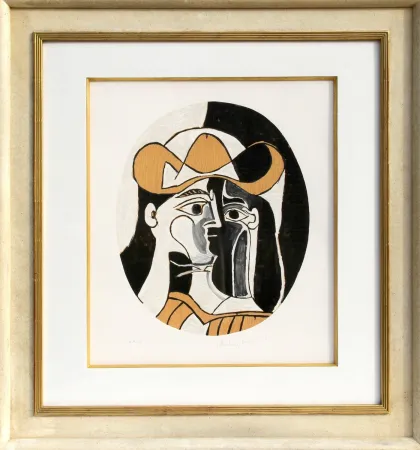 Litografía Picasso (After) - Femme au Chapeau