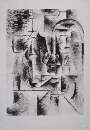 Litografía Picasso (After) - Homme à la pipe, 1946