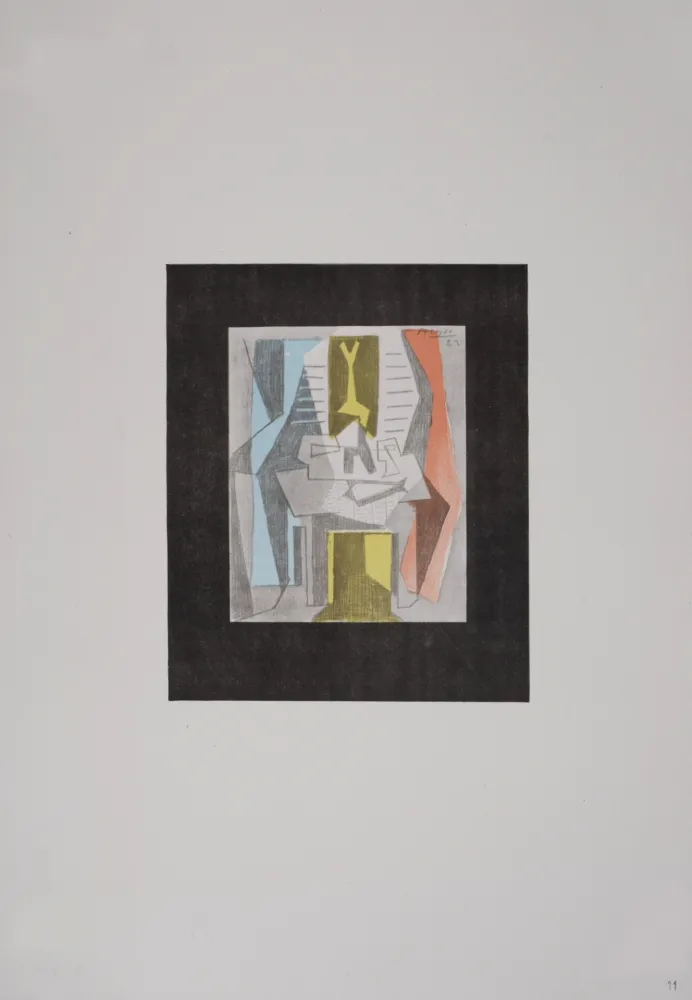 Litografía Picasso (After) - Table devant une fenêtre, 1946