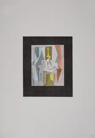 Litografía Picasso (After) - Table devant une fenêtre, 1946