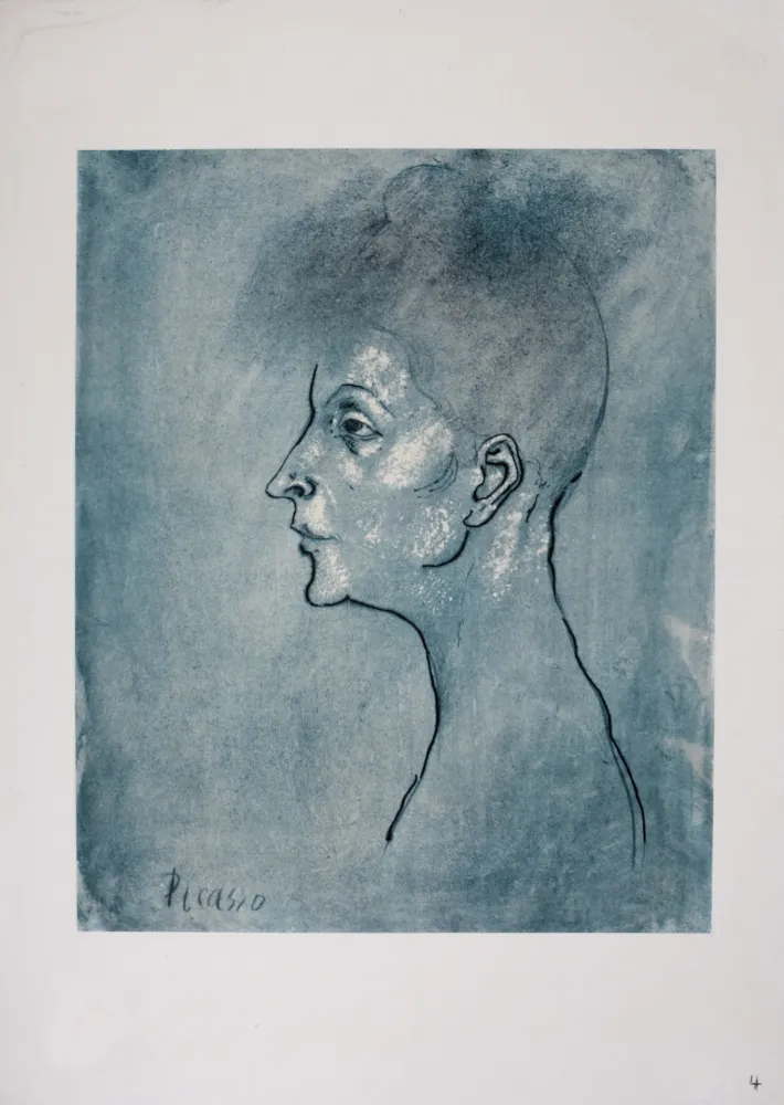 Litografía Picasso (After) - Tête de femme, 1946
