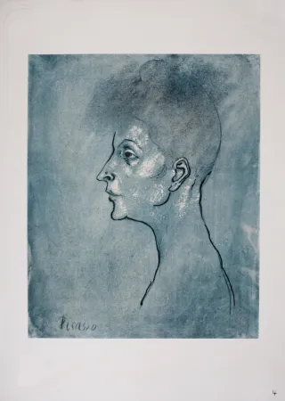 Litografía Picasso (After) - Tête de femme, 1946
