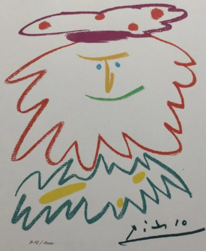 Litografía Picasso (After) - VISAGE BARBU (1958) 