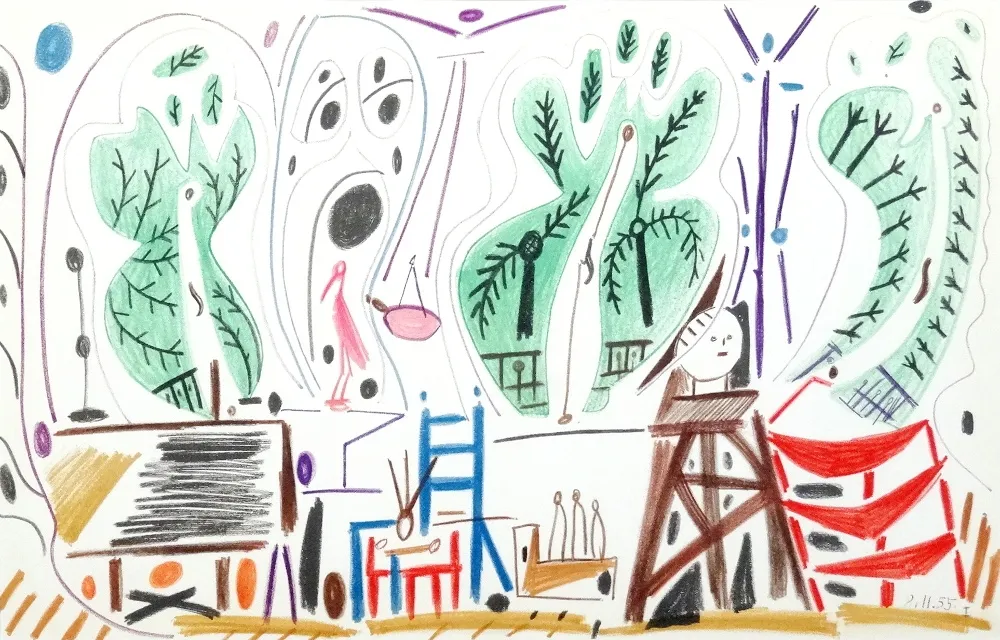 Litografía Picasso - Atelier