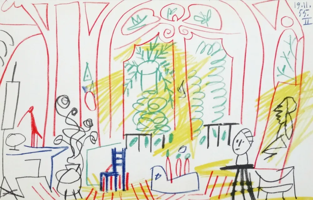 Litografía Picasso - Atelier