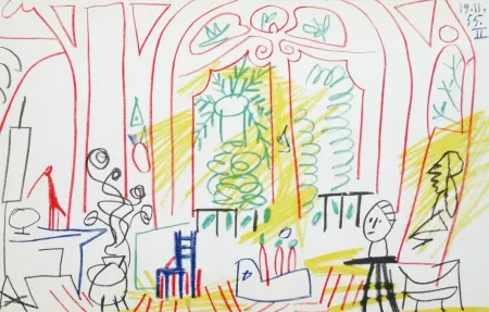 Litografía Picasso - Atelier