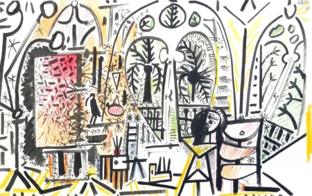 Litografía Picasso - Atelier