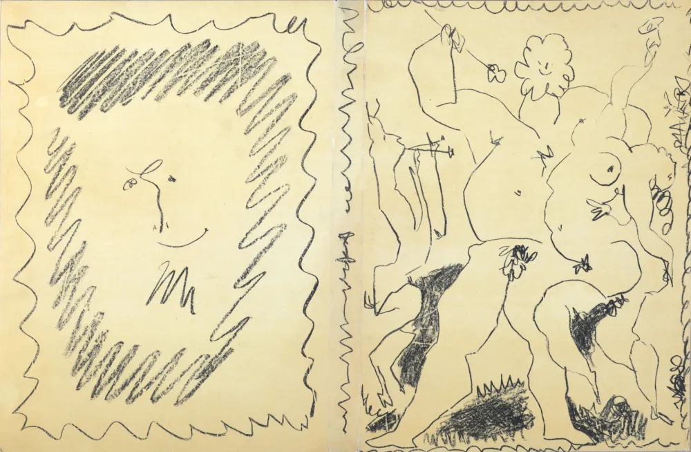 Litografía Picasso - Bacchanale & Satyre, 1956