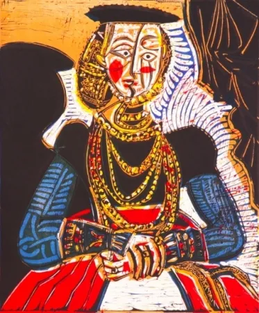 Litografía Picasso - Buste de Femme