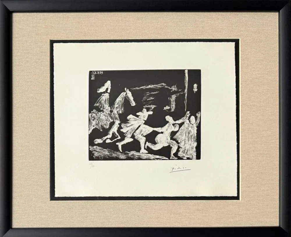 Aguafuerte Y Aguatinta Picasso - Cape and Sword: Pusuit II, from 347 Suite