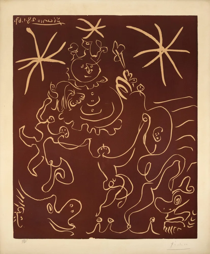 Linograbado Picasso - Carnaval